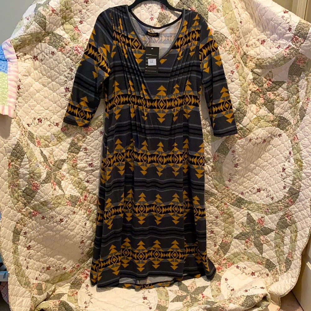 Warm brushed rayon long sleeve dress by Reborn